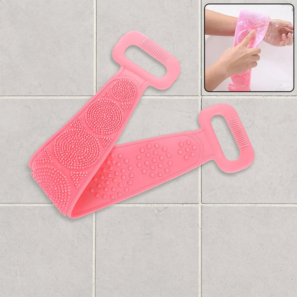 Eco - Friendly Silicone Shower Brush & Back Scrubber Towel - Justgrabit Inc.