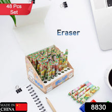 Fancy Erasers for Kids in Different Shapes – Rainbow Erasers, Stationery Gift for Kids Pencil Shaped Eraser for Children School Kids/Birthday Return Gift for Children (48 Pcs Set) - Justgrabit Inc.
