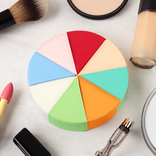 Makeup Sponge Triangle Shaped Mix Colour Cosmetic Puff (8 Pcs Set) - justgrabit.in | Just Grab It