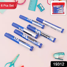Premium Permanent Blue Marker Pen Set (6 Pcs Set) - justgrabit.in | Just Grab It