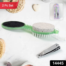 5 In 1 Pedicure Tool Pedicure Brush For Feet Foot Scrubber Foot File With Nail Cutter - Justgrabit Inc.
