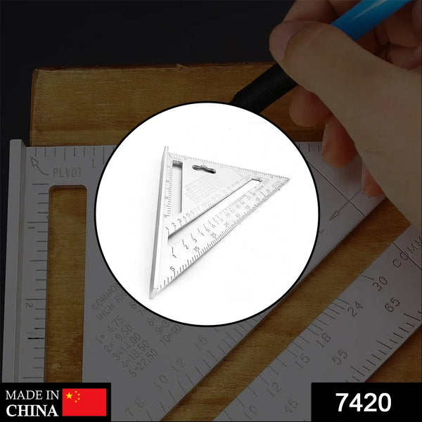 Light Weight Double Side Scale Triangle Measurement Hand Tool - Justgrabit Inc.