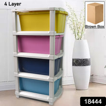 4 - Layer Plastic Drawer Storage Organizer, Multi - Purpose Cabinet (1 Pc) - justgrabit.in | Just Grab It