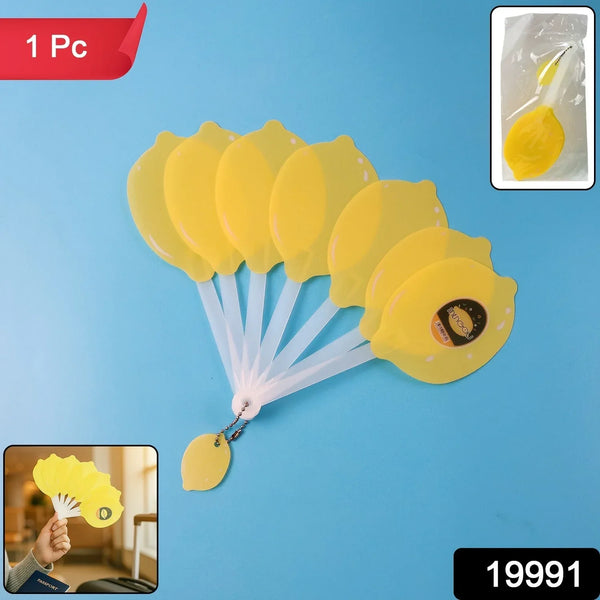 Lemon - Shape Hand Fan - (1 Pc) - justgrabit.in | Just Grab It