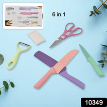 Professional Colorful Kitchen Knives Set (6 Pcs Set) - justgrabit.in | Just Grab It
