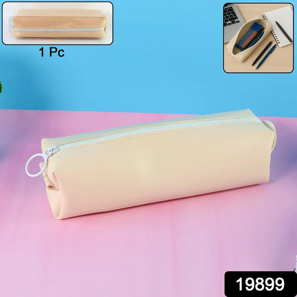 Slim PU Leather Pencil Pouch - (1 Pc) - justgrabit.in | Just Grab It