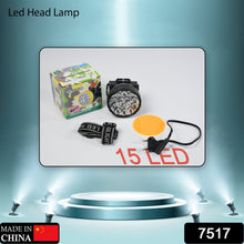 Head Lamp 15 Led Long Range Rechargeable Lamp Use For Camping, Hiking - justgrabit.in | Just Grab It