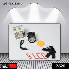 Head Lamp 9 Led Long Range Rechargeable Lamp Use For Farmers, Fishing - justgrabit.in | Just Grab It
