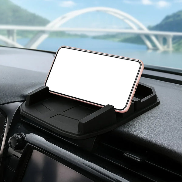 Multipurpose Car Mobile Holder for Dashboard, Anti - slip Durable Silicone Tray Dashboard Pad Storage Mat, Cell Phone Holder, Sun Glasses Stand, GPS Navigation Holder For Car - Justgrabit Inc.