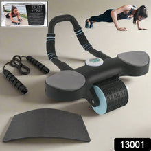 Abdominal Wheel Roller Widened Elbow Support Roller with Timer & Skipping Rope (1 Set) - justgrabit.in | Just Grab It