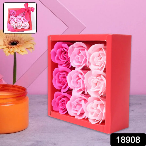 9 Pc Rose Flower Bath Soap (9 Pcs Set) - Justgrabit Inc.