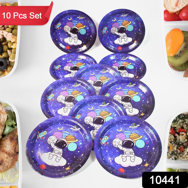 Round Plates Disposable Paper Plates Happy Birthday, Gift (10 Pcs Set / Mix Design) - justgrabit.in | Just Grab It