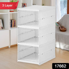 Stackable Multifunctional Storage, for Clothes Foldable Drawer Shelf Basket Utility Cart Rack Storage Organizer Cart for Kitchen, Pantry Closet, Bedroom, Bathroom, Laundry (3 Layer / 1 Pc) - justgrabit.in | Just Grab It