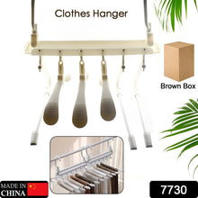 Cloth Hanger 6 in 1 Multi - Layer Hanging Mass Pants Rack Stainless Steel Pants Hangers Folding Storage Rack Space Saver Storage for Trousers Scarf Tie Belt - justgrabit.in | Just Grab It