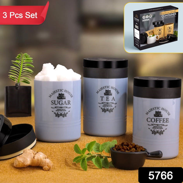 Airtight Containers – For Tea, Coffee, Sugar & More (3 Pcs Set) - justgrabit.in | Just Grab It