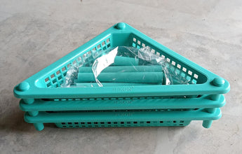 Triangle 3 - Tier Plastic Storage Rack for Kitchen, Bathroom & Office - justgrabit.in | Just Grab It