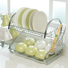 STAINLESS STEEL RECTANGLE DISH DRAINER RACK / BASKET WITH DRIP TRAY - justgrabit.in | Just Grab It