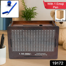 Wooden Money / Piggy Bank, Money Box (1 Pc / 1 Emoji Pan) - justgrabit.in | Just Grab It