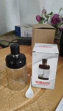 Transparent Glass Storage Jar with Built - in Spoon Approx 250ml - Justgrabit Inc.