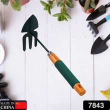 2 IN 1 DOUBLE HAND HOE GARDENING TOOL WITH WOODEN HANDLE - justgrabit.in | Just Grab It