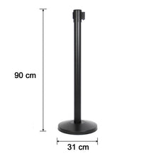 Heavy Duty Retractable Belt Crowd Control Pole with Sturdy Base – 1 Pc - justgrabit.in | Just Grab It