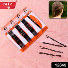 Big Black Hair Bobby Pins (24 Pc) - justgrabit.in | Just Grab It