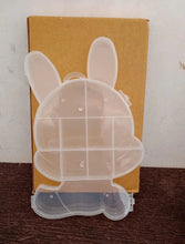 Transparent Cartoon Bear Clear Plastic Storage Box Jewelry Organizer Holder Cabinets For Small objects (1 Pc Mix Color) - justgrabit.in | Just Grab It