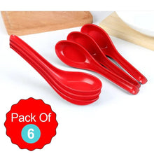 Microwave Safe, Unbreakable, Colorful Soup / Dessert Spoons, Food Grade Set of 6 Pcs, - Justgrabit Inc.