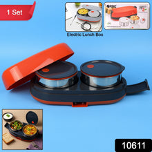 Orbit Electric Lunch Box with Dual Stainless Steel Containers Set - justgrabit.in | Just Grab It