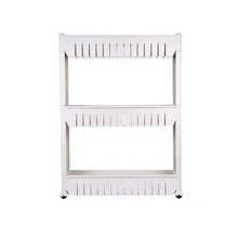 Multipurpose 3 Layer Slim Side Space Saving Storage Organizer Rack Shelf - Justgrabit Inc.