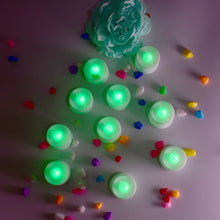 Green Flameless LED Tealights Smokeless Candles for Home Decoration Pack of 24 - justgrabit.in | Just Grab It