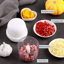 USB Rechargeable Electric Chopper Fruit Vegetable Onion Chopper Garlic Chopper - justgrabit.in | Just Grab It