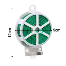 Plastic Twist Tie Wire Spool With Cutter For Garden Yard Plant 30m (Green) - Justgrabit Inc.