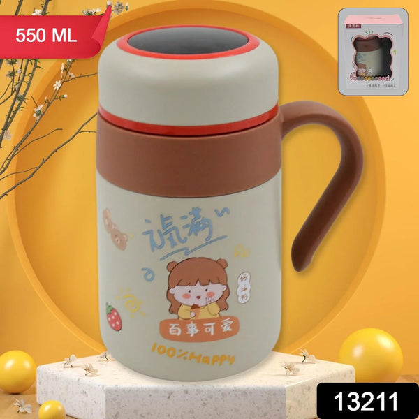 Stainless Steel Mug / Bottle Vacuum Insulated Cup with Handle & Small cup, Tumbler (550 ML) - Justgrabit Inc.
