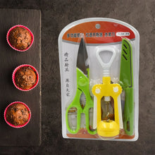 Multifunction Kitchen Tool Set – Stainless Steel & Plastic Knife and Scissors - Justgrabit Inc.