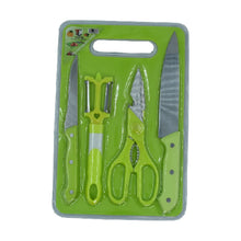 Plastic Chopping Board with Knife Set and Scissor And Wine Stainless Steel And Plastic Kitchen item Multipurpose cutting vegetables - justgrabit.in | Just Grab It