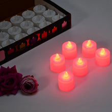 Red LED Tealights Smokeless Flameless Candles for Home Decor, Diwali (24 Pcs) - justgrabit.in | Just Grab It