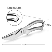 Heavy Duty Stainless Steel Poultry Shears, Premium Ultra Sharp Spring - Loaded Kitchen - justgrabit.in | Just Grab It
