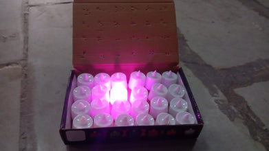 Pink Flameless LED Tealights Smokeless Decorative Candles LED Tea Light Pack of 24 - justgrabit.in | Just Grab It
