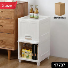 Multipurpose Storage Cabinet, Storage Solutions plastic drawers || Multi Layer Wardrobe Storage Drawers || Foldable Multipurpose Drawer Units For Kitchen, Bathroom, Bedroom, Cloth (2 Layer) - Justgrabit Inc.