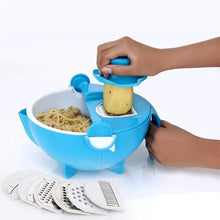 Multifunctional Vegetable Fruits Cutter Shredder with Rotating Drain Basket - Justgrabit Inc.