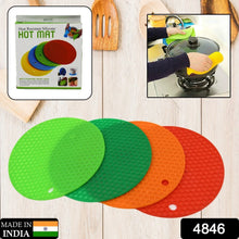 Silicon Hot Pot Mat Set - 4 - Piece Heat - Resistant Trivets for Protecting Surfaces - Justgrabit Inc.