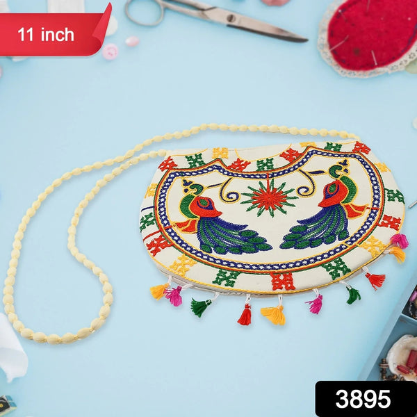 11 inch Handcrafted Cotton Embroidered Shoulder Bag for Girls & women (1 Pc) - justgrabit.in | Just Grab It