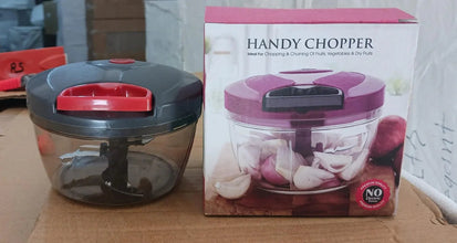 Handy Mini Plastic Vegetable Chopper Cutter, Onion Chopper Vegetables for Kitchen Accessories with 3 Blades - Justgrabit Inc.
