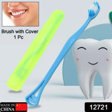 2 - in - 1 Soft Toothbrush & Tongue Cleaner for All Ages (1 Pc, With Cover) - Justgrabit Inc.