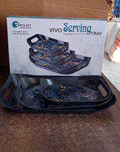 Premium Plastic Serving Tray (3 Pc) - justgrabit.in | Just Grab It