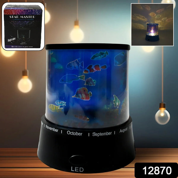 LED Projector Night Light – 3 Battery Lamps, Rotating with Music, Perfect for Kids & Home Decor (1 Pc, Battery Not Included) - justgrabit.in | Just Grab It