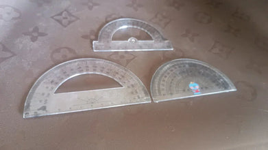 Multipurpose Transparent Plastic Protractor Set (3 Pcs Set) - Justgrabit Inc.