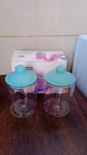 Transparent Kitchen Plastic Container/ Jar Set (2 Pcs Set / 1100 ML Approx) - justgrabit.in | Just Grab It