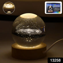 3D Astronomy Night Lamp Crystal Ball lamps With Base (1 Pc) - justgrabit.in | Just Grab It